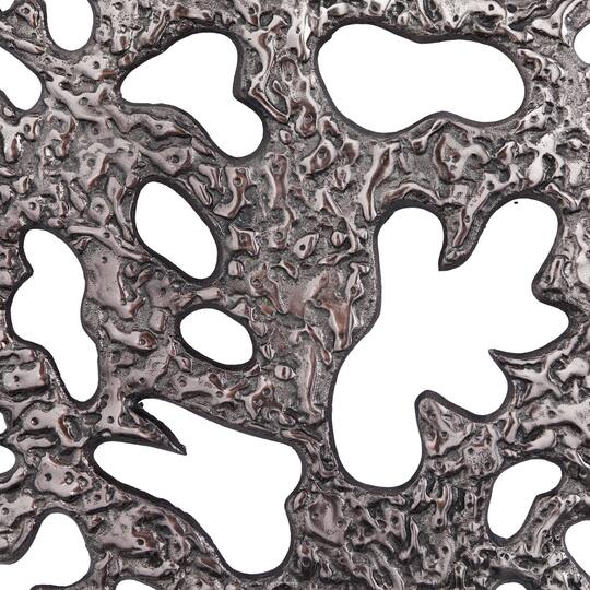 Set of 3 Silver Aluminum Modern Wall Decor, 25" x 25" x 25"